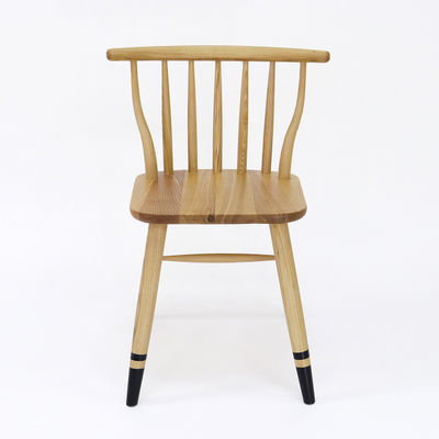 Natural Walnut Vintage Wooden Classic Customized Solid Wooden Dining Chair for Restaurant W41.5*D48*H76CM