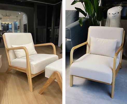 General Home Furniture Modern Nordic Luxury Lounge Chair Solid Wood Leisure Sofa Chair For Living Room