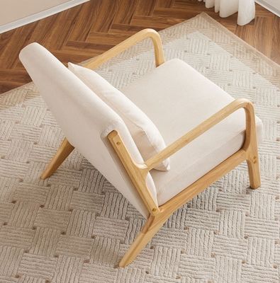 General Home Furniture Modern Nordic Luxury Lounge Chair Solid Wood Leisure Sofa Chair For Living Room