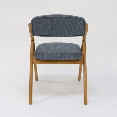 Customized Vintage Style Wooden Dining Chair with Foldable Design and Fabric Cover