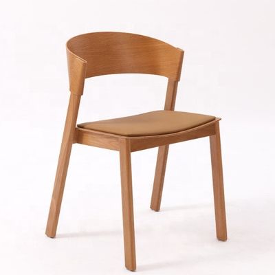 OEM Service Accepted Modern Nordic Dining Room Antique Curved Solid Wood Stackable Chair Fully Assembled with and OEM