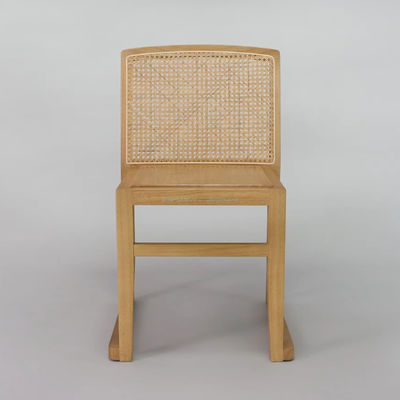 Solid Wood Dining Chairs U Stackable Rattan Backrest Furniture for Hotel Restaurant NO Folded Furniture Finish Nitrolacquer