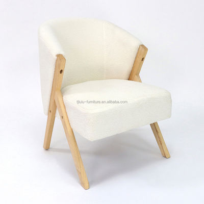 Natural Solid Wood Sofa Chair Nordic Design for Living Room Furniture Natural Color Leisure Style