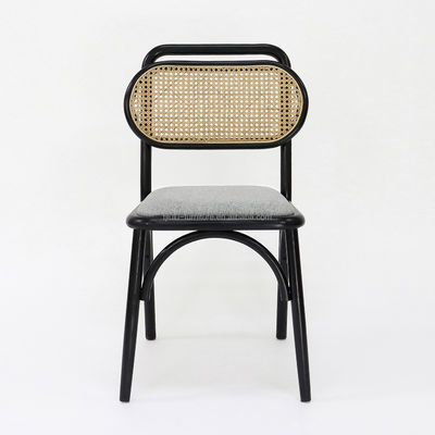 Customized Designs Wooden Rattan Chair for Dining W47*D51*H82.5CM in Natural Solid Wood