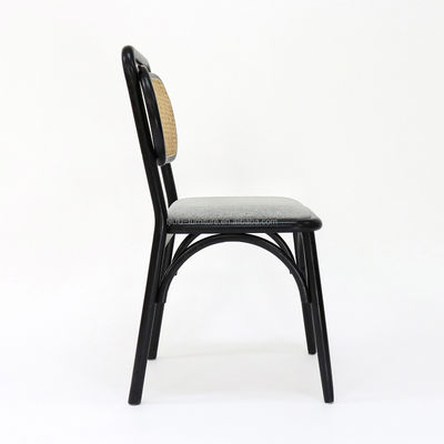 Customized Designs Wooden Rattan Chair for Dining W47*D51*H82.5CM in Natural Solid Wood