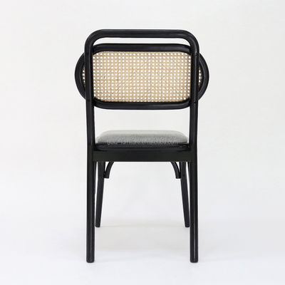 Customized Designs Wooden Rattan Chair for Dining W47*D51*H82.5CM in Natural Solid Wood
