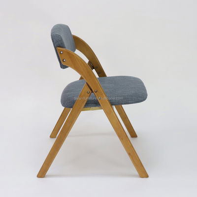 Vintage Wooden Classic Furniture Foldable Solid Wood Dining Chair for Dining Room in Walnut/Natural/Black