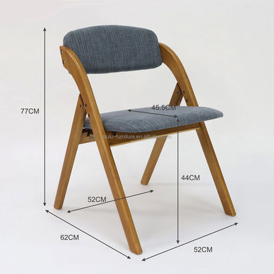 Vintage Wooden Classic Furniture Foldable Solid Wood Dining Chair for Dining Room in Walnut/Natural/Black