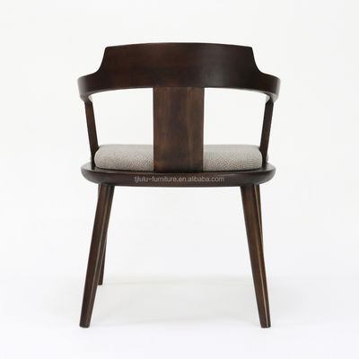 Classic Style Wooden Dining Chair Customized Fabric Upholstery for Restaurant Furniture