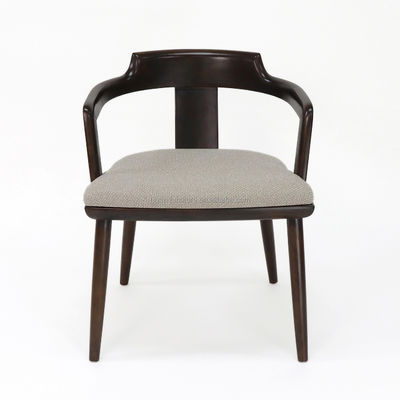 Classic Style Wooden Dining Chair Customized Fabric Upholstery for Restaurant Furniture