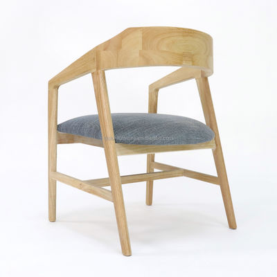 Customized Modern Wood Dining Chair for Restaurant Hotel Fabric Cover Walnut/Natural/Black