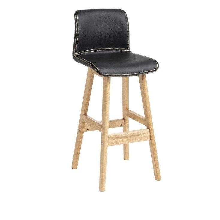 Mail Packing Villia High Chair Bar Counter Chair with Fabric Stylish and Solid Wood