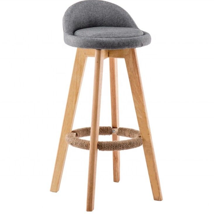 Fabric Upholstery Back High Bar Chair Stools for Kitchen and Bar Customized Practical Economy