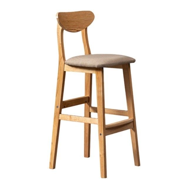 Contemporary Design Style Wooden Bar Chair Stools for High Table in Living Room