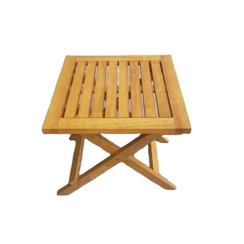 Modern Design Small Folding Garden Rubber Wood Table for Patio Outdoor Coffee Drinks Mail Packing Modern Style
