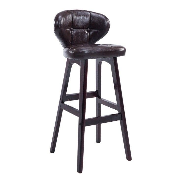 Mail packing Y Modern Antique Upholstered Wooden Bar Chair Stools Leather High Chair for Bar Table at Affordable