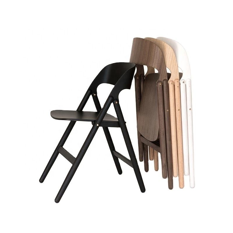 Outdoor Banquet Chair Solid Wood Modern Folding Chair for Living/Dining in Restaurant/Wedding Room