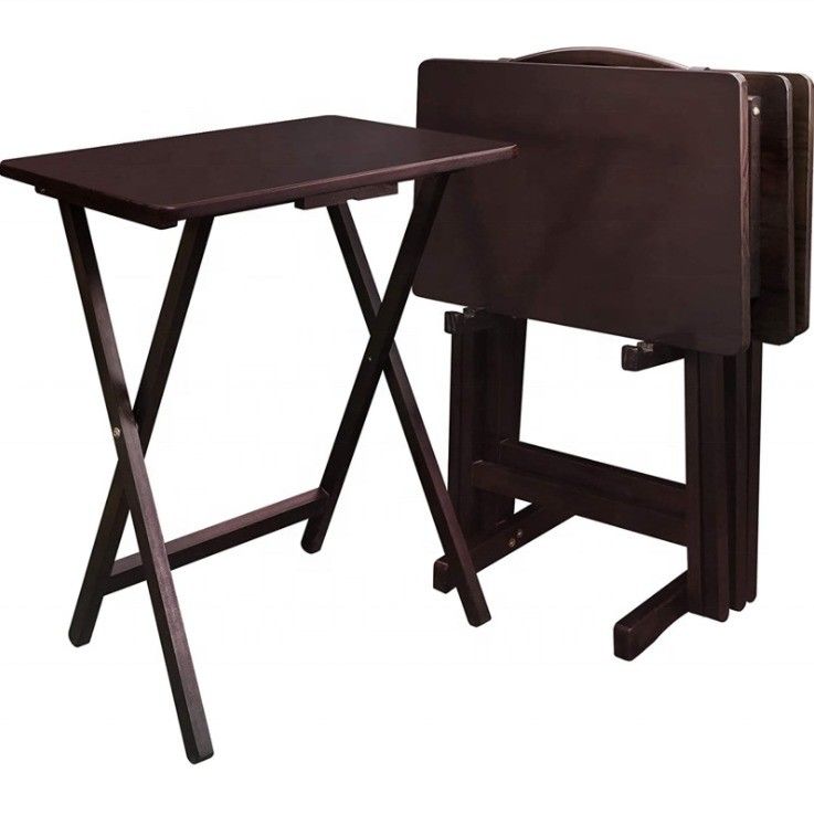 Solid Wood Folding Dining Table for Study and Portability in Outdoor Settings