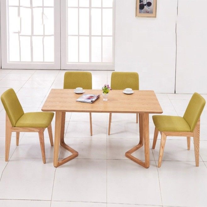 Customized Exquisite Workmanship Solid Wood Leg Dining Room Set Furniture with Dinning Table and Chairs Design