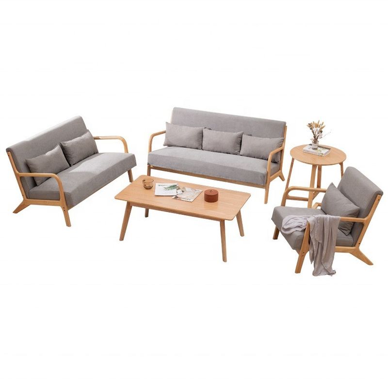 Living Room Furniture Latest Customized Exquisite Workmanship Sectional Sofa with Wood Leg Wood Leg Living Room Sofa Set