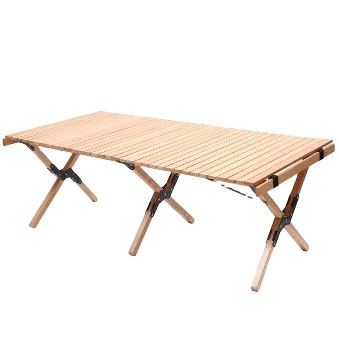 Natural Wood Dining Room Furniture Modern Designs Folding Set of Solid Farm Tables and Chairs for Special Events