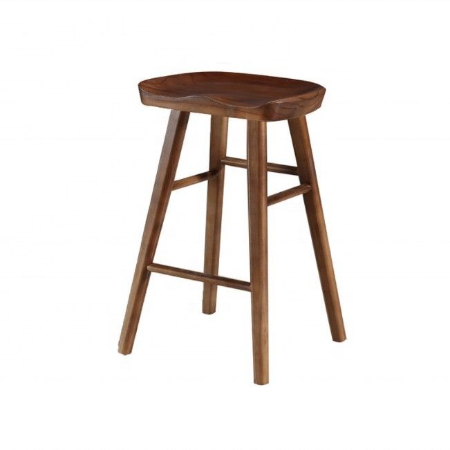 Modern Bar Chair Dining Restaurant Kitchen Nordic Hotel Counter Stool Solid Wood Customizable Color for Specific