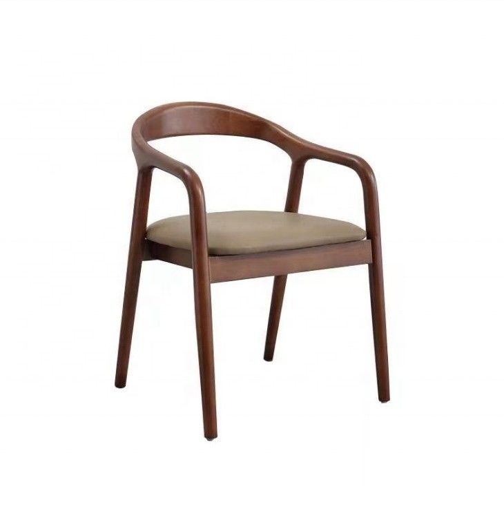 Solid Wood Nordic Light Luxury Hotel Cafe Fabric or Leather Dining Chair for Fine Dining