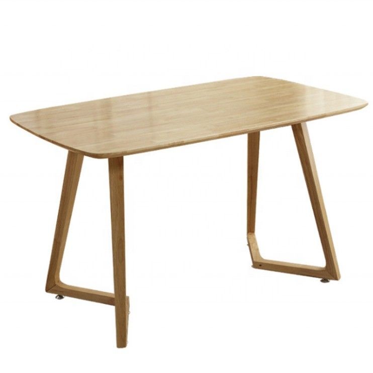 Nordic Style Solid Wood Dining Table for Home Furniture at Hospital in Rectangular Shape