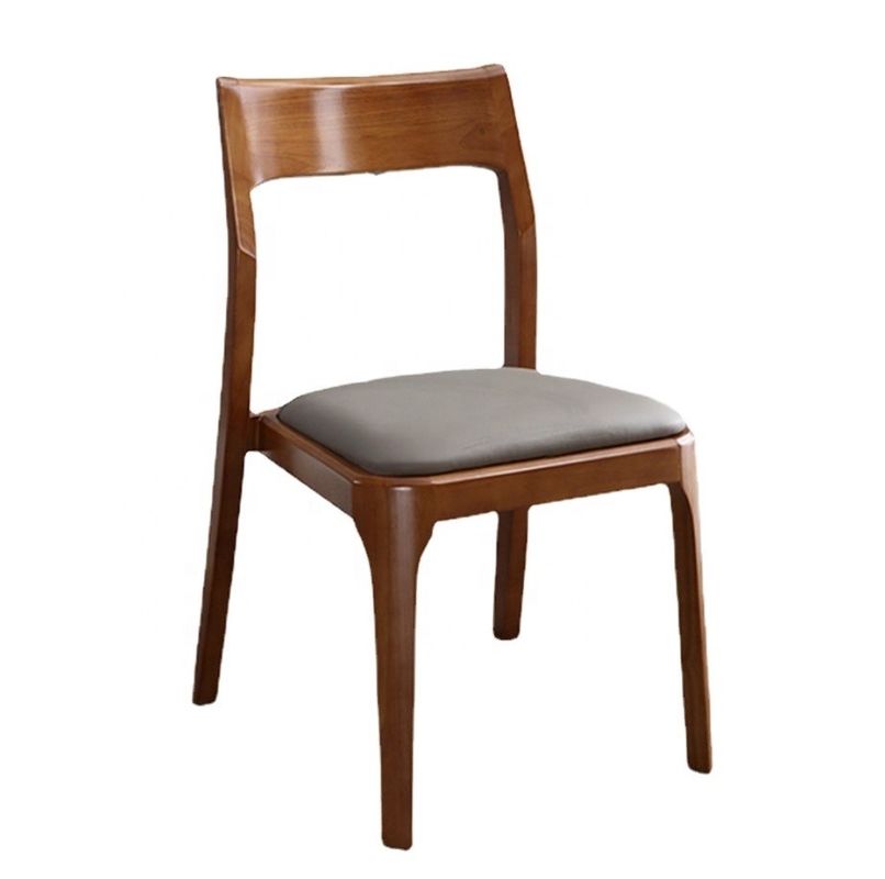Modern Design Modern Nordic Stackable Oak Walnut Dining Chair Wooden Restaurant Dining Chairs for Home Furniture