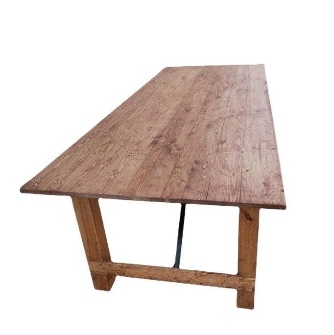 Cover Material Solid Wood Classical Design Folding Farm Dining Wedding Table with Wooden Cover and Folding Feature