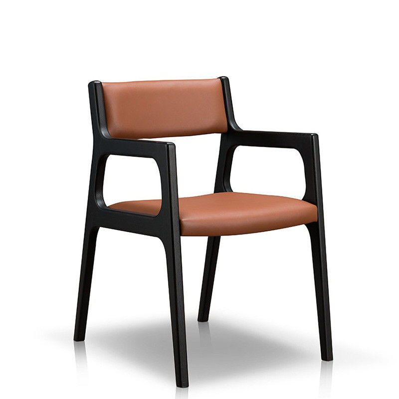 Elevate Your Dining Experience with Our Solid Teak Wood Nordic Rest Armrest Chair