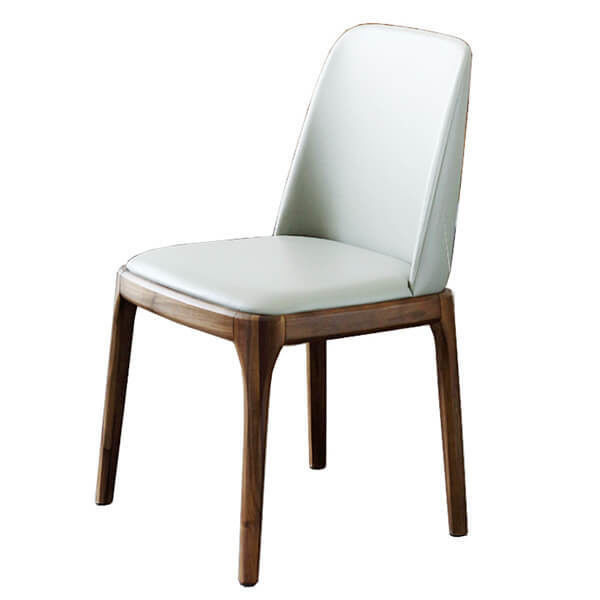 Modern Nordic Leisure Back Fabric Teak Solid Wood Dining Chair for Coffee Shop and Restaurant Furniture