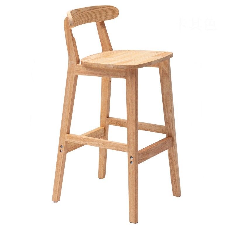 Vintage Style High Chair Bar Stool with Solid Wood Material  LL-C34