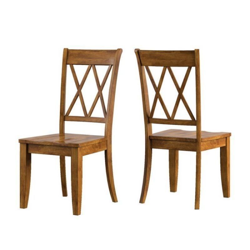 Solid Wood Dining Chair for Hotel and Restaurant Classic Cross Back Design Sturdy Construction