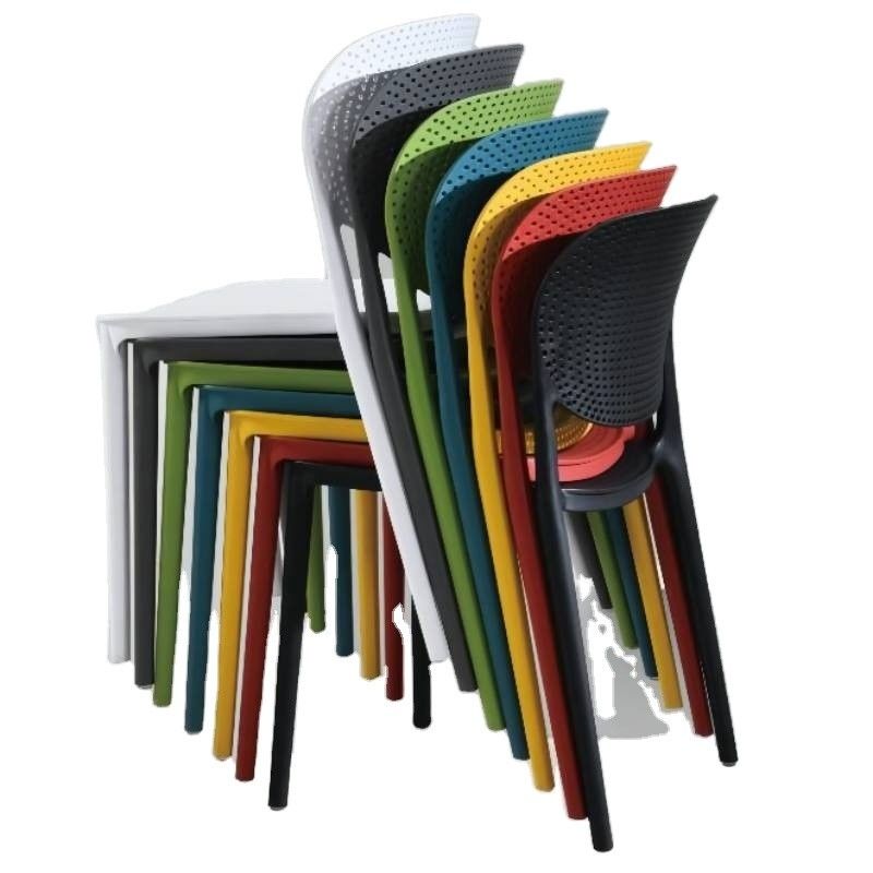 Food Court Dining Room Furniture Stackable Plastic PP Chair with Modern Design Style at Affordable