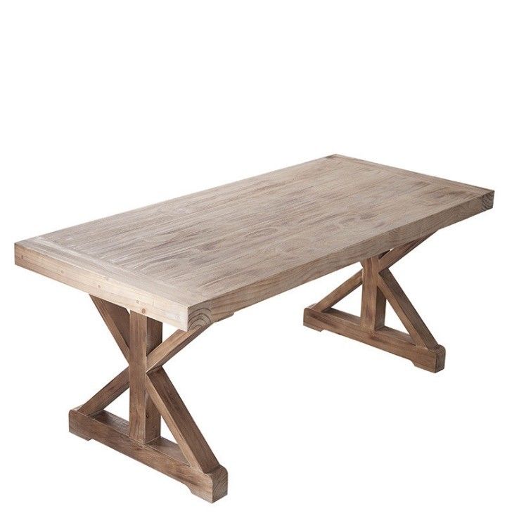 Solid Wood Customized Vintage Neoclassical Wooden Dining Table for Dining and Living Room Craftsmanship