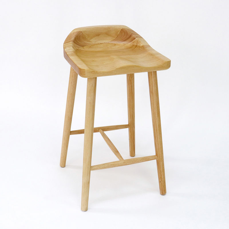 Rubber Wood Frame Antique Solid Wooden Bar Chair Stools for Bar Table in Mail Packing and Material