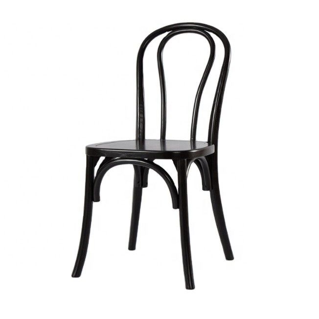 Chinese Mahogany and Rattan Material Nordic Home Furniture Wood Frame Banquet Dining Chair with Stackable Solid Wooden