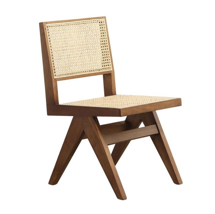 Antique Nordic Restaurant Furniture Solid Wood Dining Chair with Hotel Rattan/Wicker and Good Design