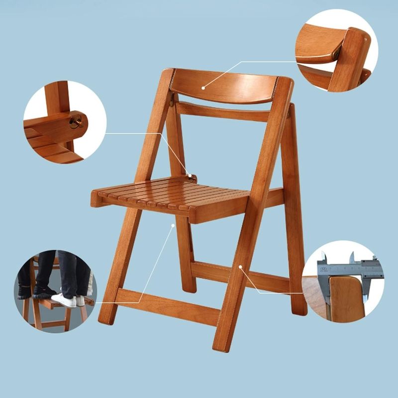 Solid Wood Nordic Design Foldable Dining Chair in Natural/Customize Color