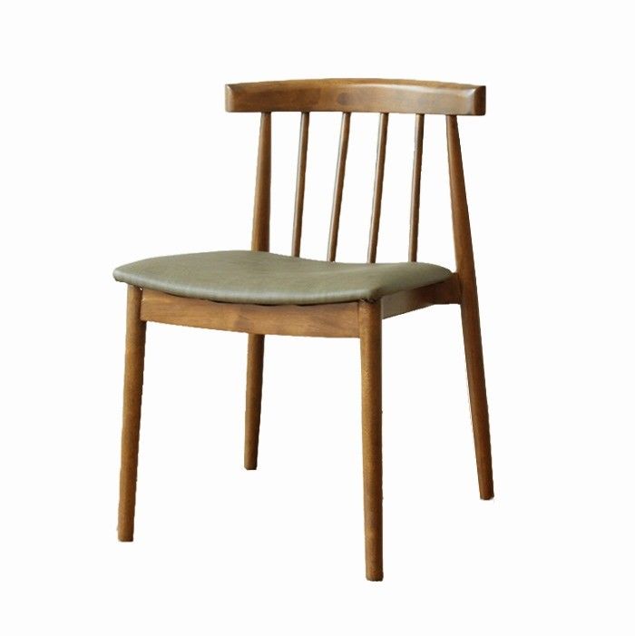 General Home Furniture Contemporary Design Style Wood Dining Chair with Fabric Leather Seat Armrest