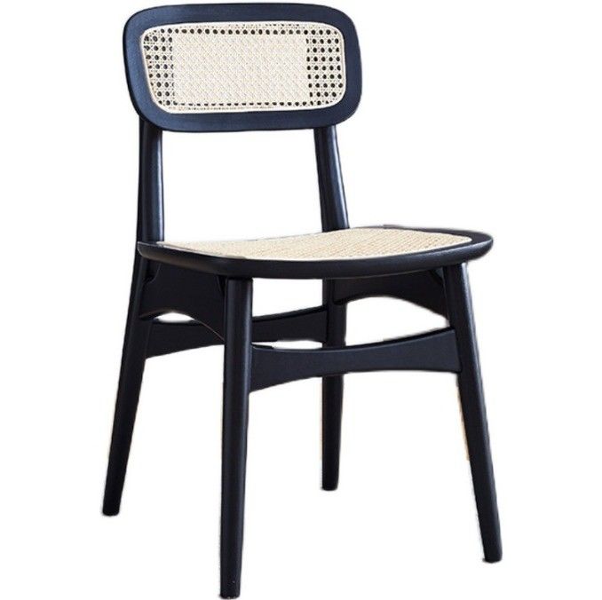 Modern Design Nordic Practical Solid Wood Chair Rattan Dining Chair for Restaurant