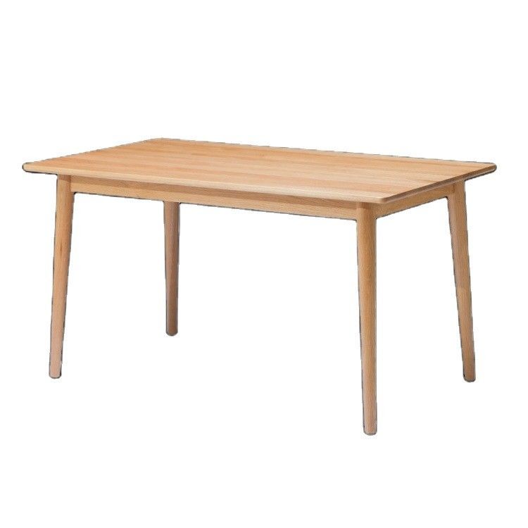 Modern Dinning Room Furniture Rectangular Wooden Top Dining Table in Midcentury Design Style with Solid Wood