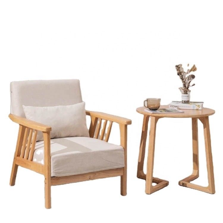 Modern Solid Wood Armchair The Perfect Combination of Style and Comfort for Your Living Room