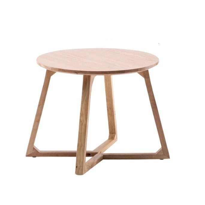 Cross-Legs Wood Coffee Table Side Table Modern Design Style in Burlywood/Walnut Color