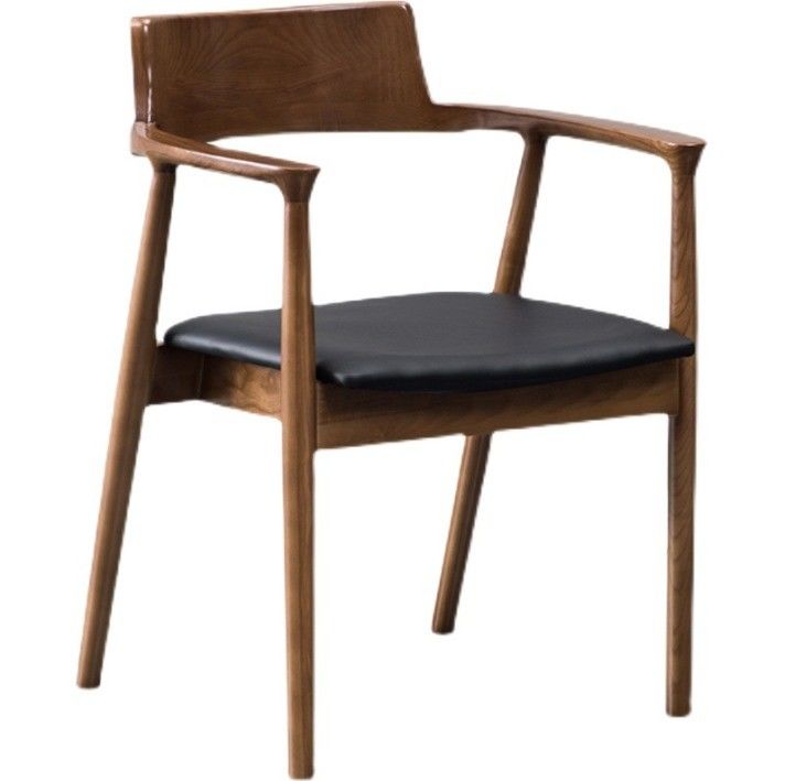 Solid Wood Upholstered Dining Chairs in Classical Nordic Style for Dining Room and Living Room