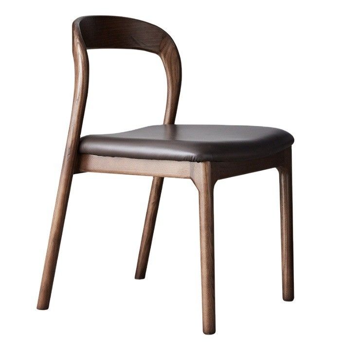Modern Nordic Solid Wood Upholstered Restaurant Chair Dining Chairs with W48.5cm*D55.2cm*H77cm Dimensions