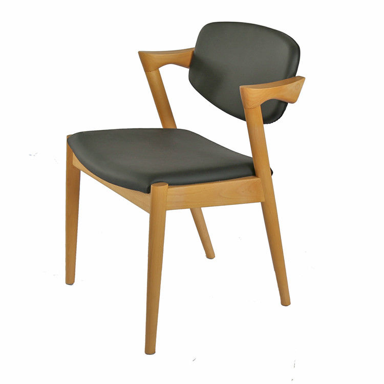 Wooden Commercial PU Leather Dining Chair for Hotel Coffee Shop Versatile and Functional