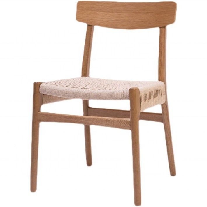 Classical Dining Room and Living Room Furniture Good Design Antique Oak Wood Wishbone Chairs with Rope Seat