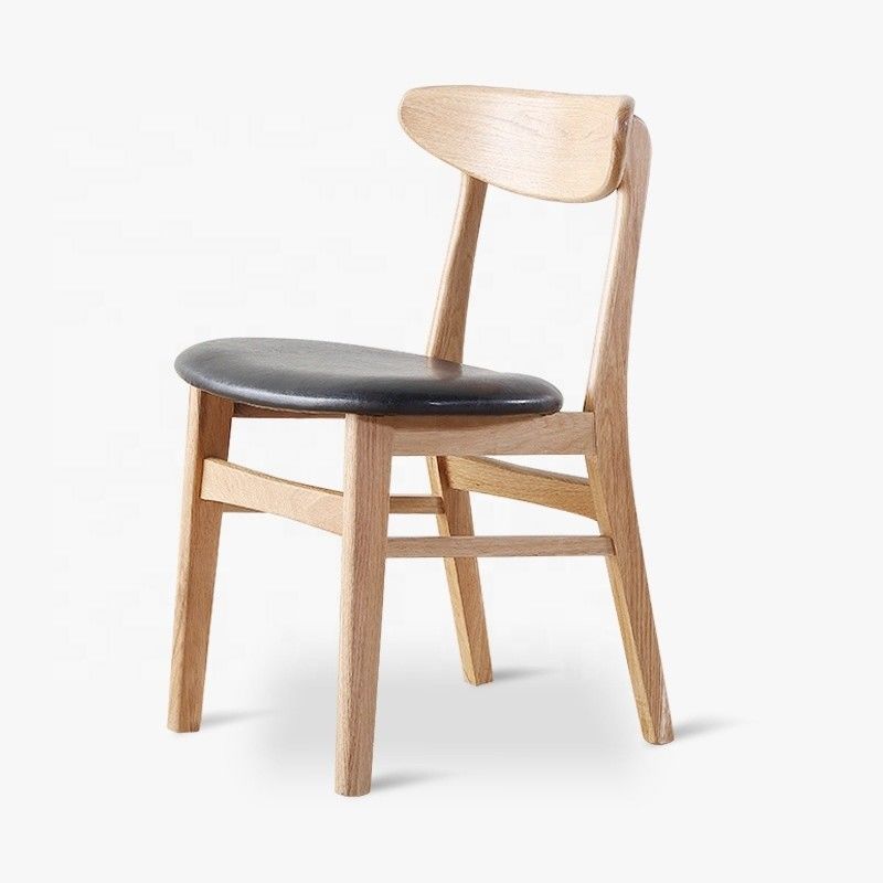European Style PU Leather Upholstered Wooden Dining Restaurant Chair for Modern and Luxury Design